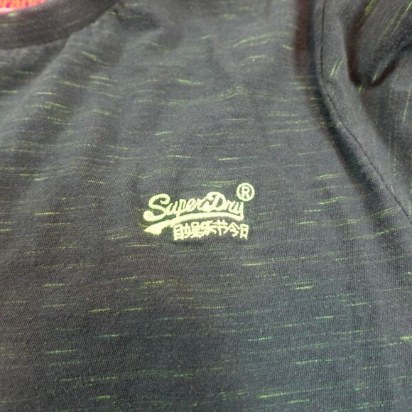 Superdry The Orange Label Tee Co. Men Small Logo T-Shirt Purple Green (Set of 2) - Picture 3 of 12